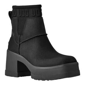 UGG Women's Moxy Leather Block Heel Chelsea Boots Black Size 7 1/2